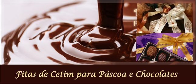 Fitas Cetim Chocolate Pascoa